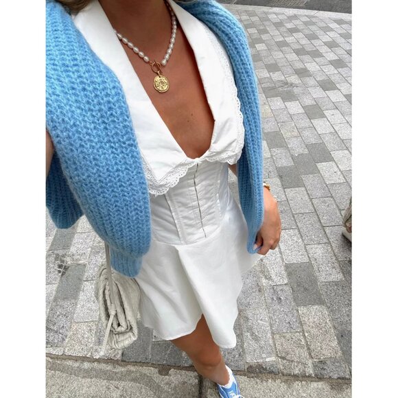 PRINCESS POLLY Haworth Sleeveless Minidress in White Size US 2 - Picture 2 of 10